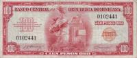 Gallery image for Dominican Republic p96a: 100 Pesos Oro